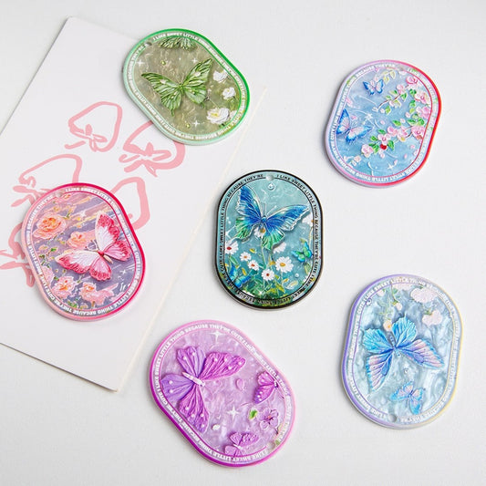Chivy - Vibrant Butterfly Print Acrylic DIY Accessory