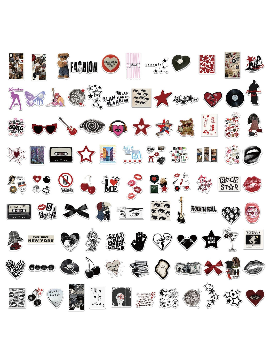 Lunira - Retro Y2K Girls Graffiti Decorative Stickers pack Oria & Co