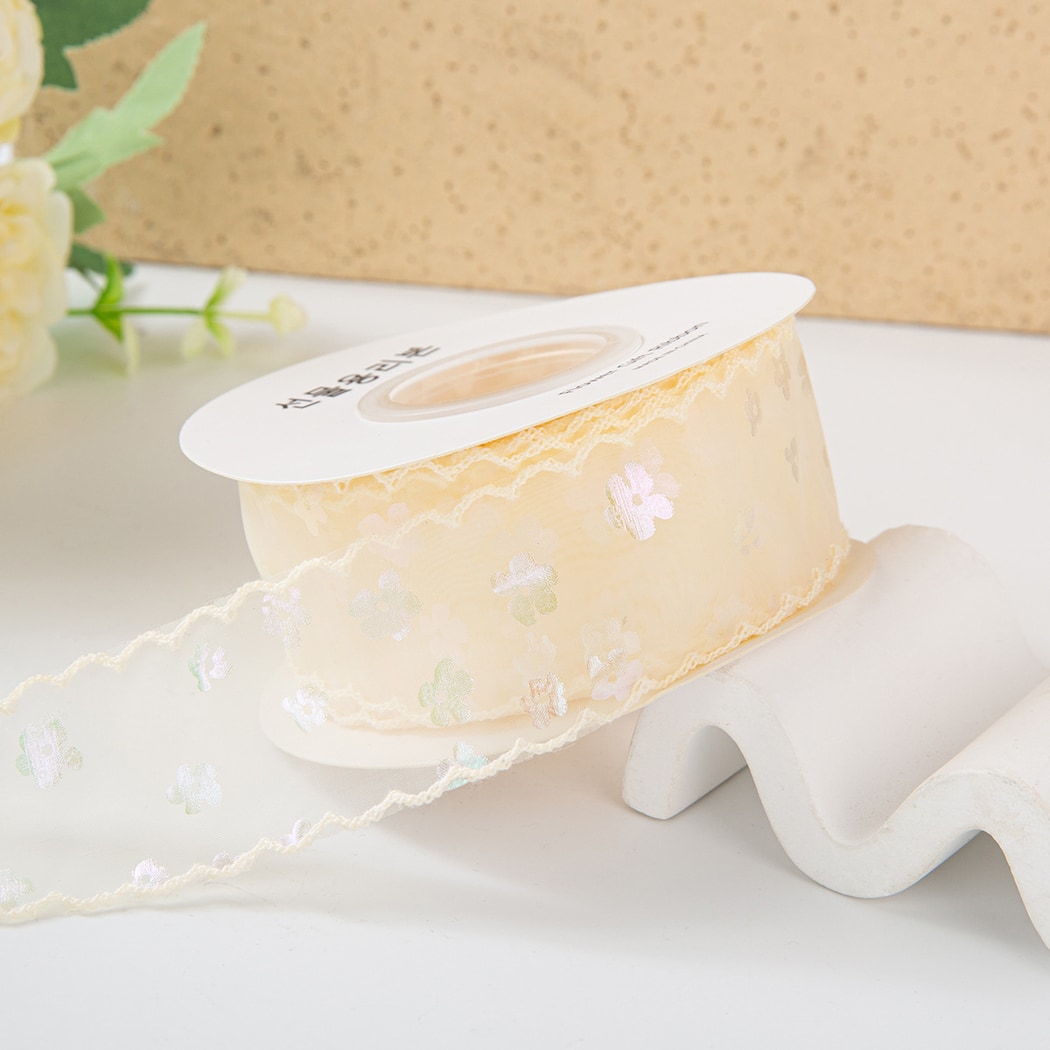 Rivora - DIY Sequin Floral Tulle Trim Ribbon