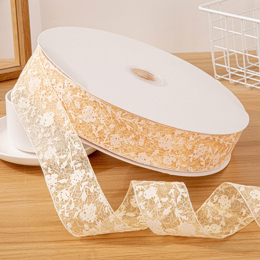 Rivora - DIY Polyester Sheer Lace Ribbon Trim