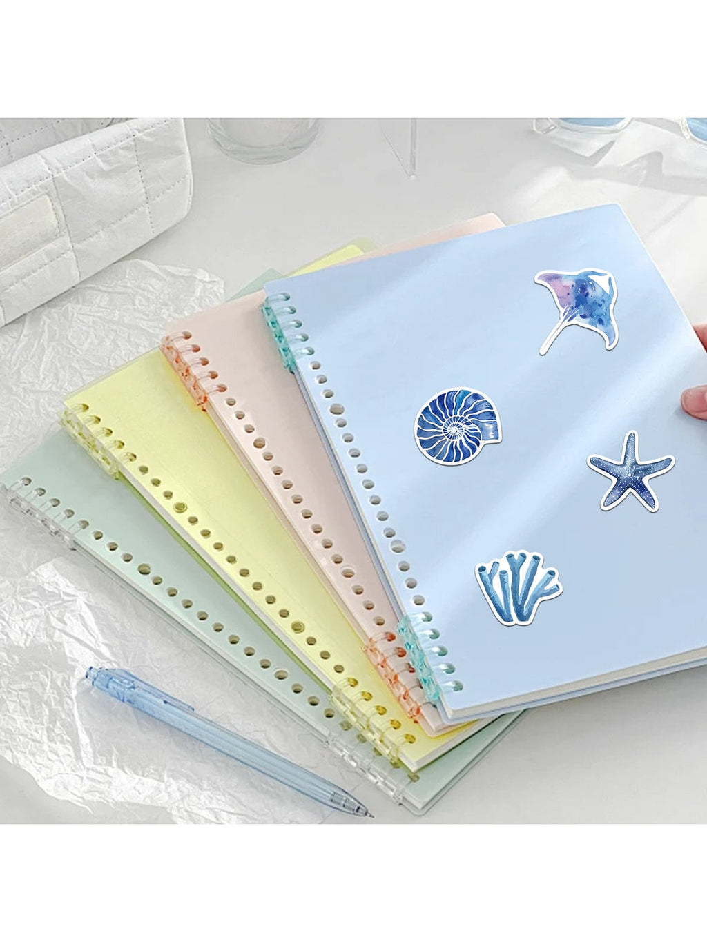 Lunira - 50 Piece Coastal Girl Decorative Stickers pack Oria & Co