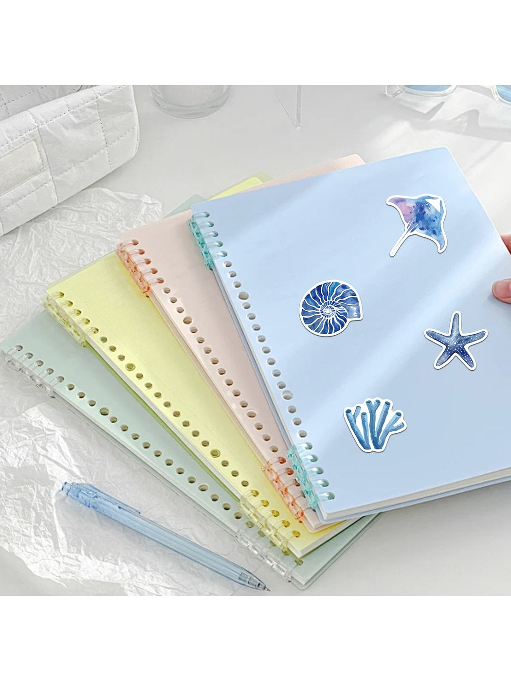 Lunira - 50 Piece Coastal Girl Decorative Stickers pack Oria & Co