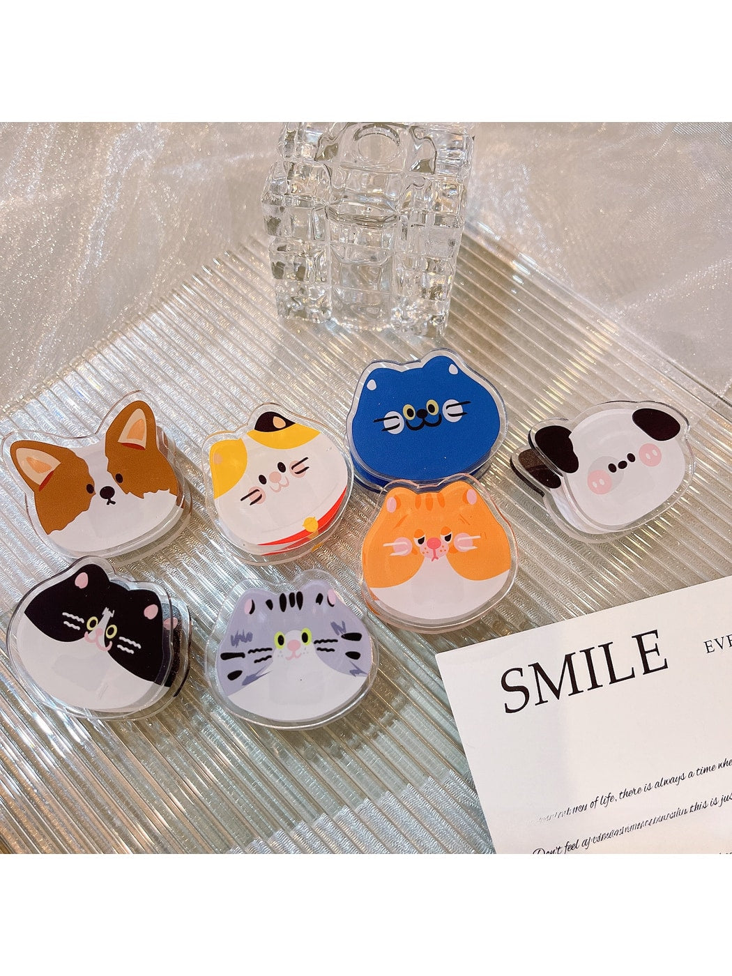 Clemi - Acrylic Animal Face Note and Book Page Planner Clip Oria & Co