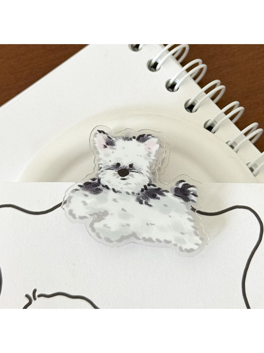 Clemi - Glossy Dog Shape Acrylic Decorative Planner Clip Oria & Co