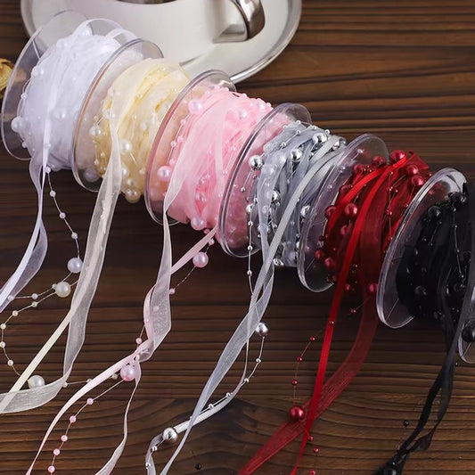 Rivora - DIY Beaded Tulle Style Decorative Ribbon