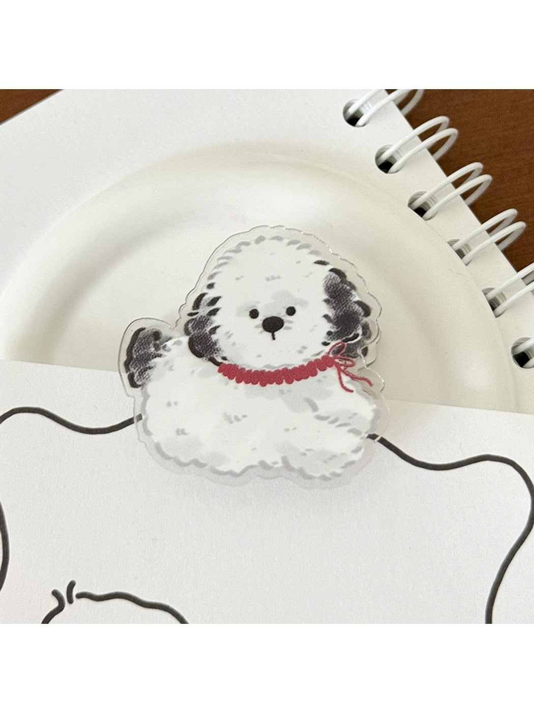 Clemi - Glossy Dog Shape Acrylic Decorative Planner Clip Oria & Co