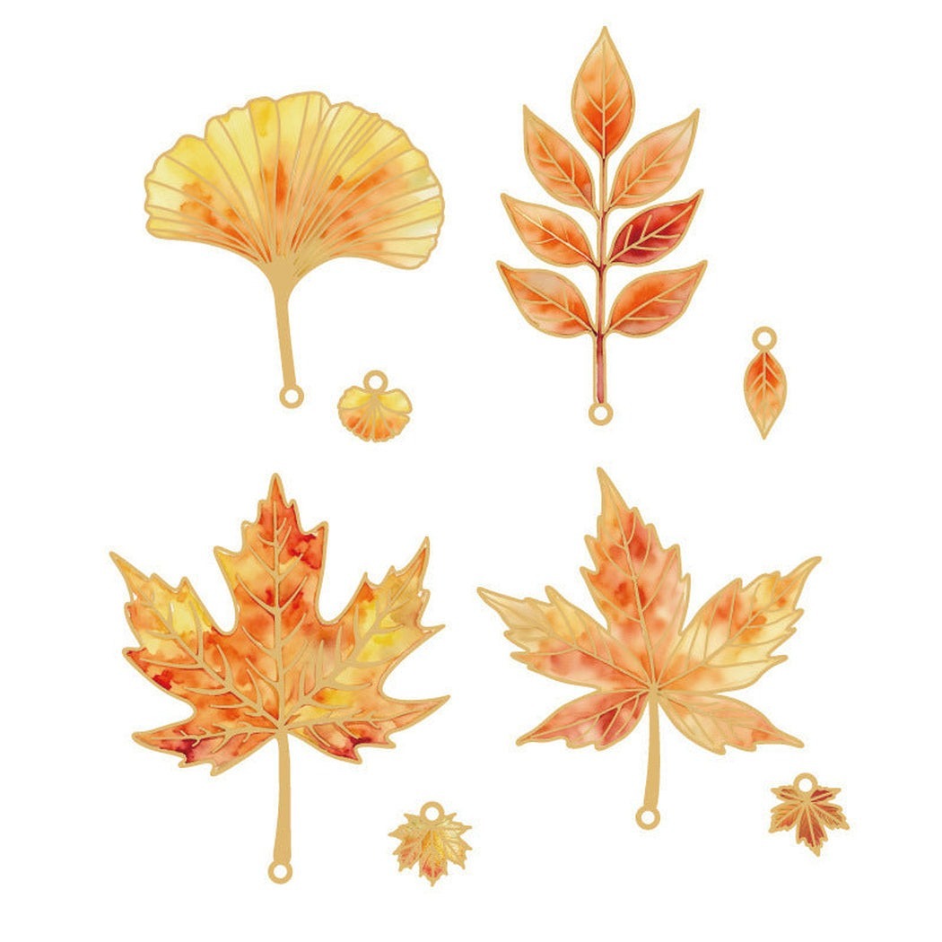 Novellea - Assorted-Leaf Mini-Leaf-Charm Bookmark