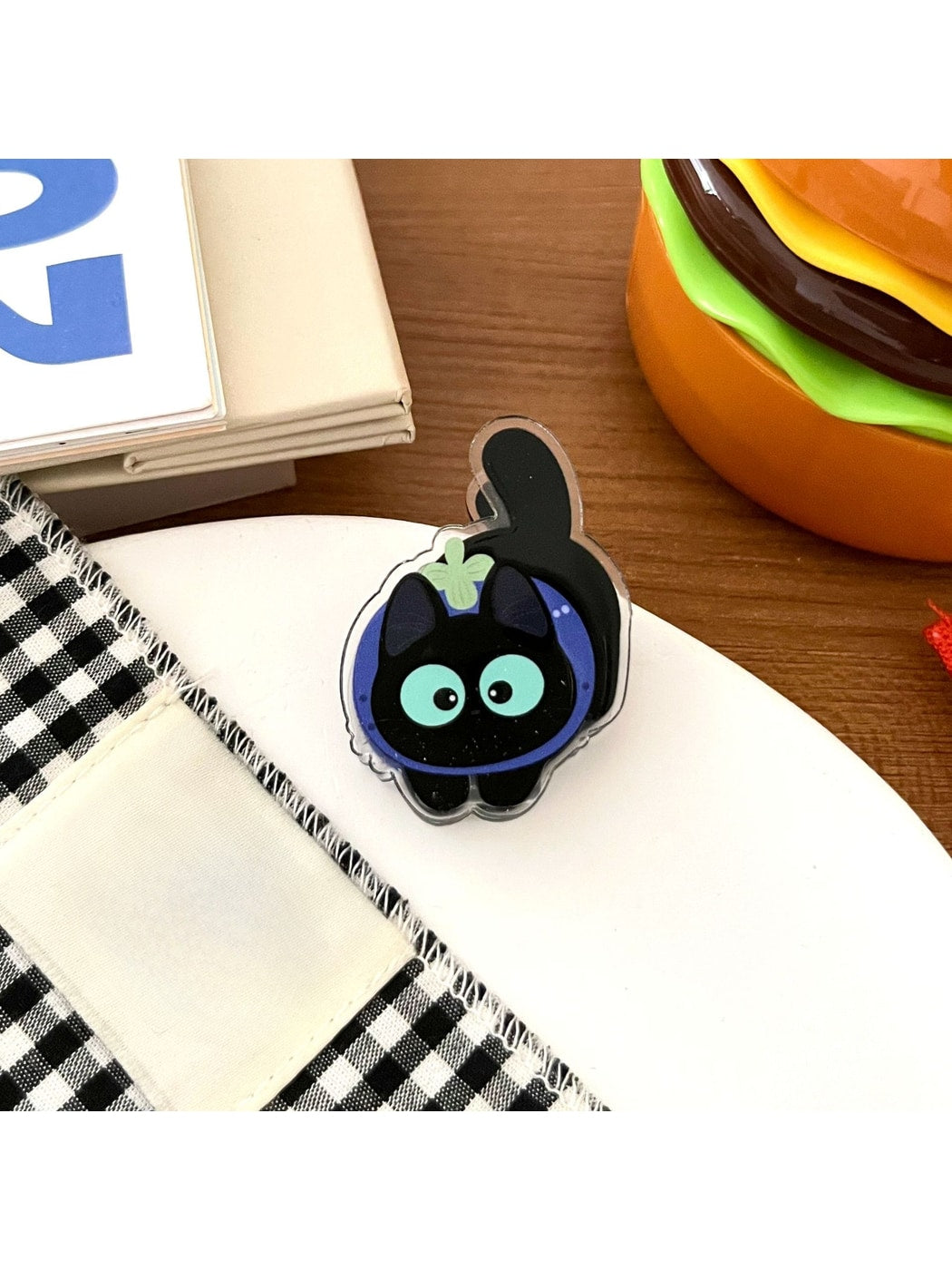 Clemi - Acrylic Black Cat Cartoon Memo Planner Clip Oria & Co