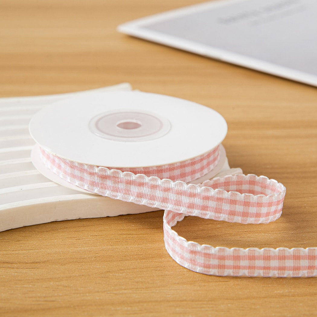 Rivora - DIY Plaid Wave Edge Decorative Trim Ribbon