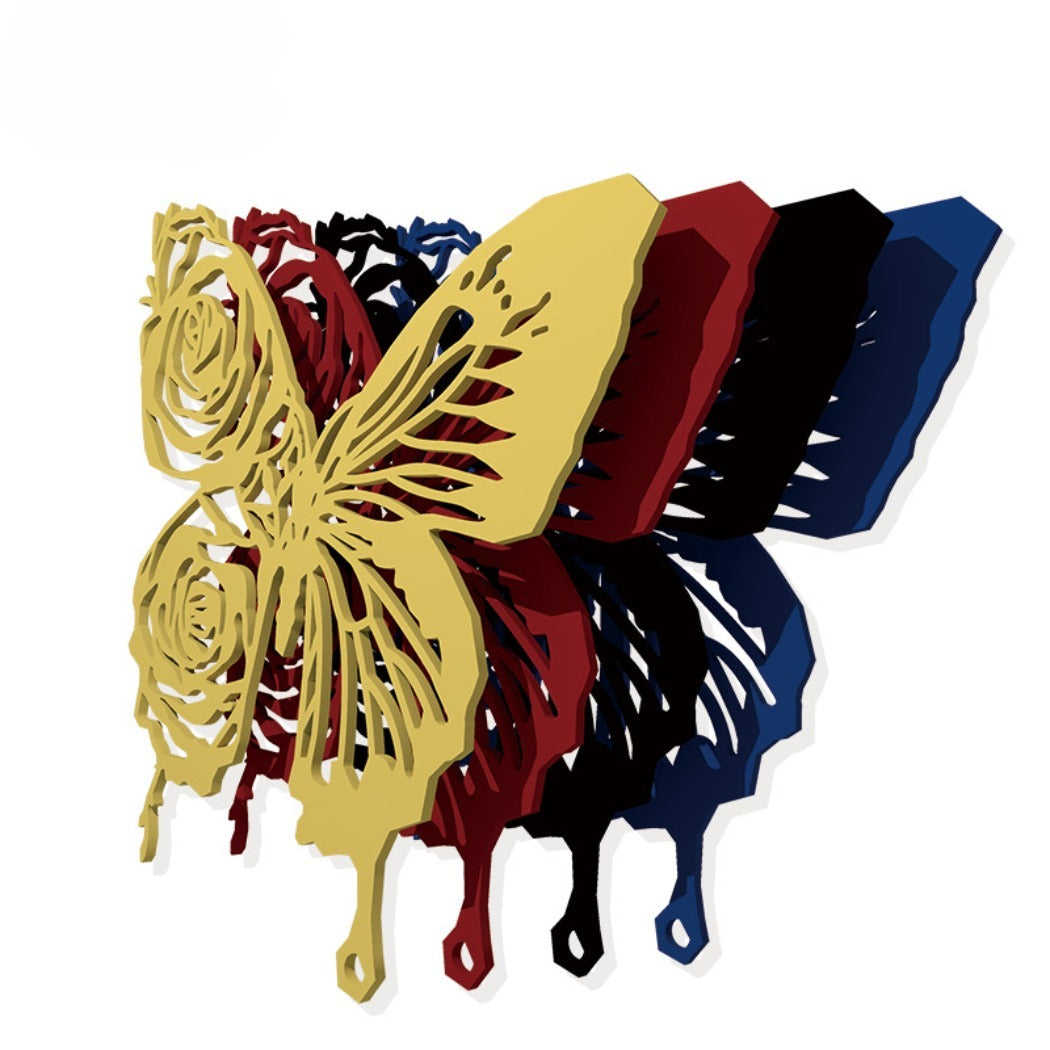 Novellea - Butterfly-Rose Long-Tassel Bookmark
