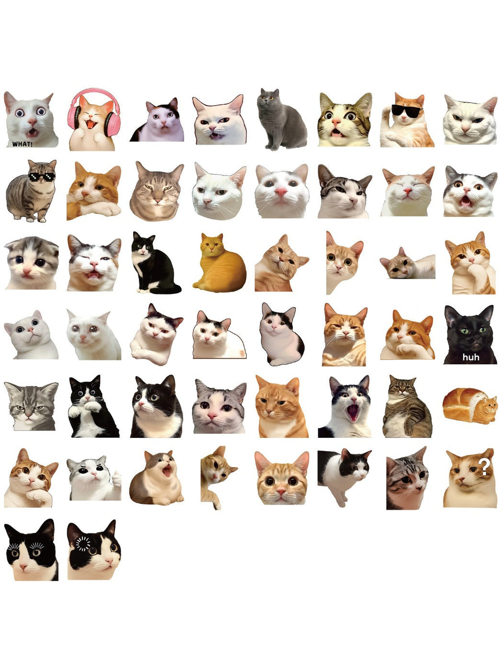 Lunira cute cat sticker showing a happy cat waving a paw