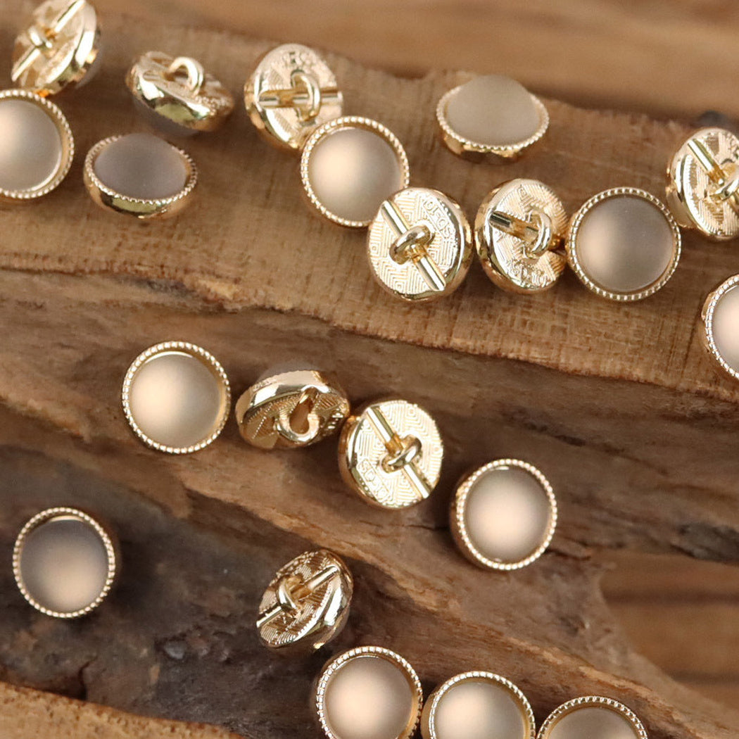Bunli - DIY 10 Pack Soft Color Round Rimmed Button