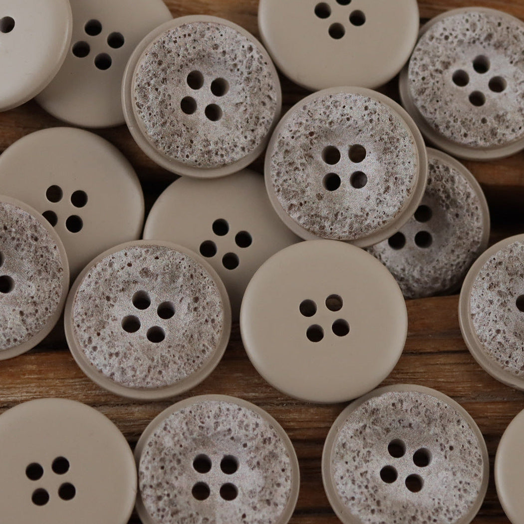 Bunli - DIY 10 Pack Textured Round Button