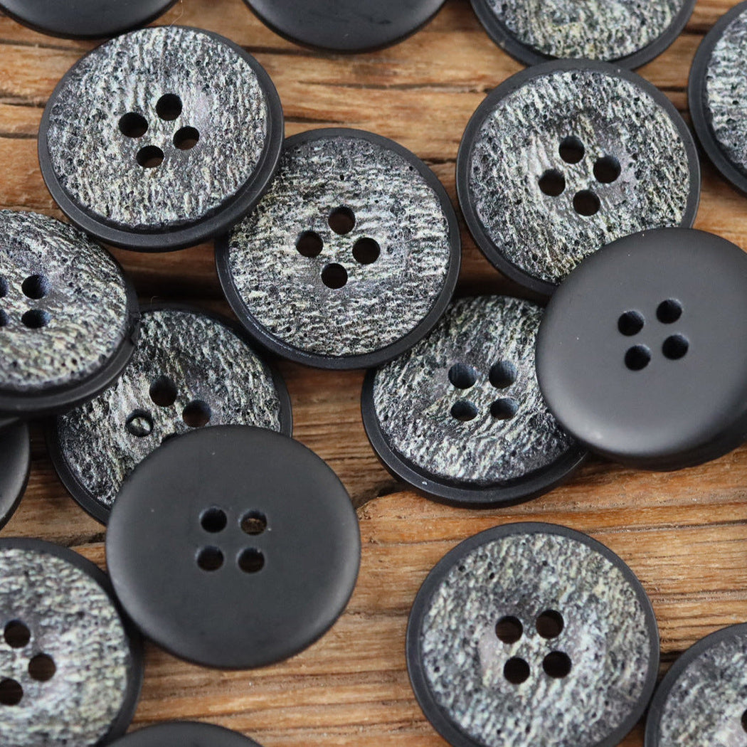 Bunli - DIY 10 Pack Textured Round Button