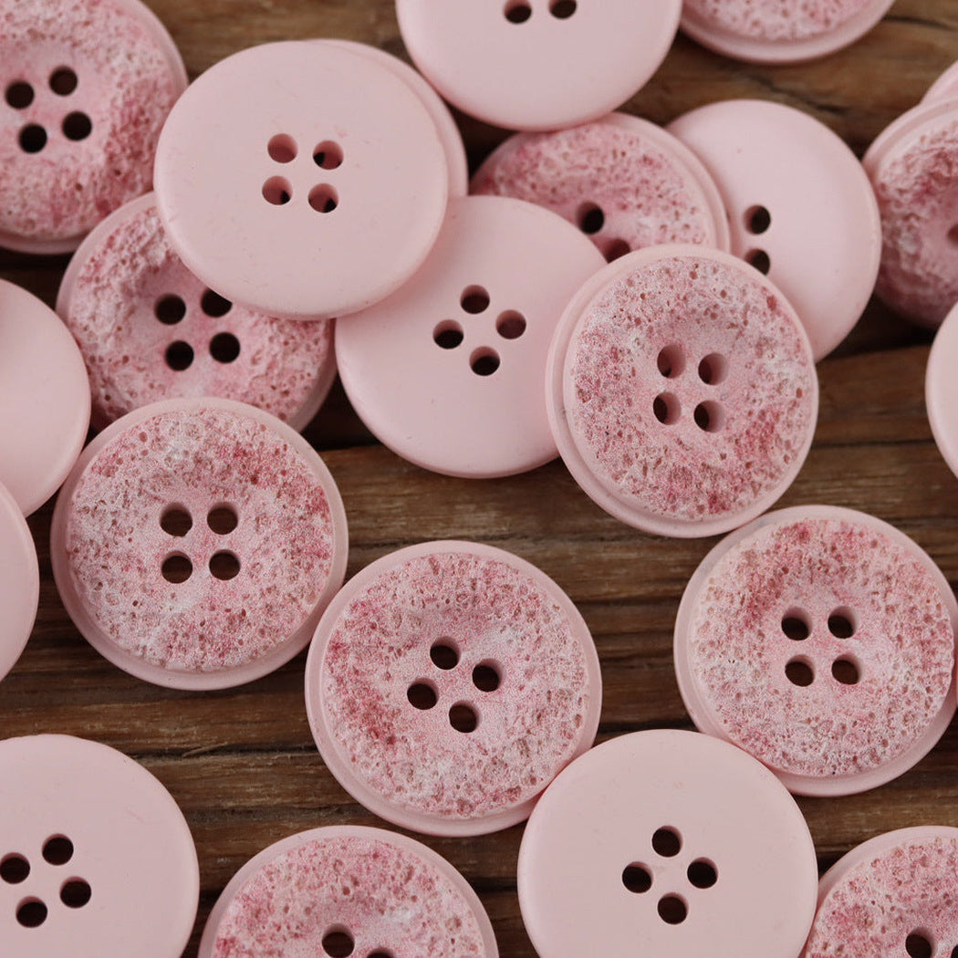Bunli - DIY 10 Pack Textured Round Button