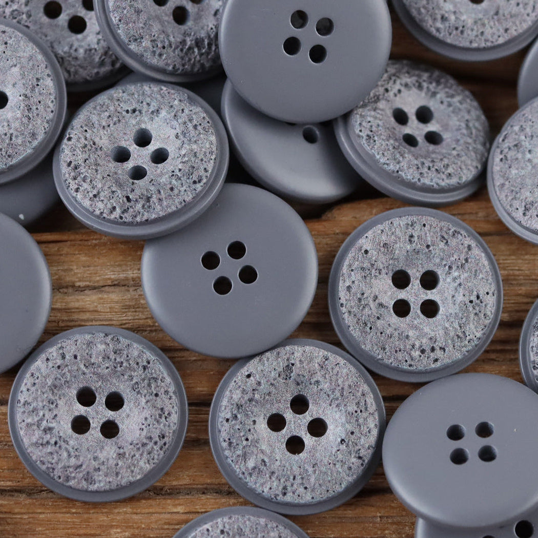 Bunli - DIY 10 Pack Textured Round Button
