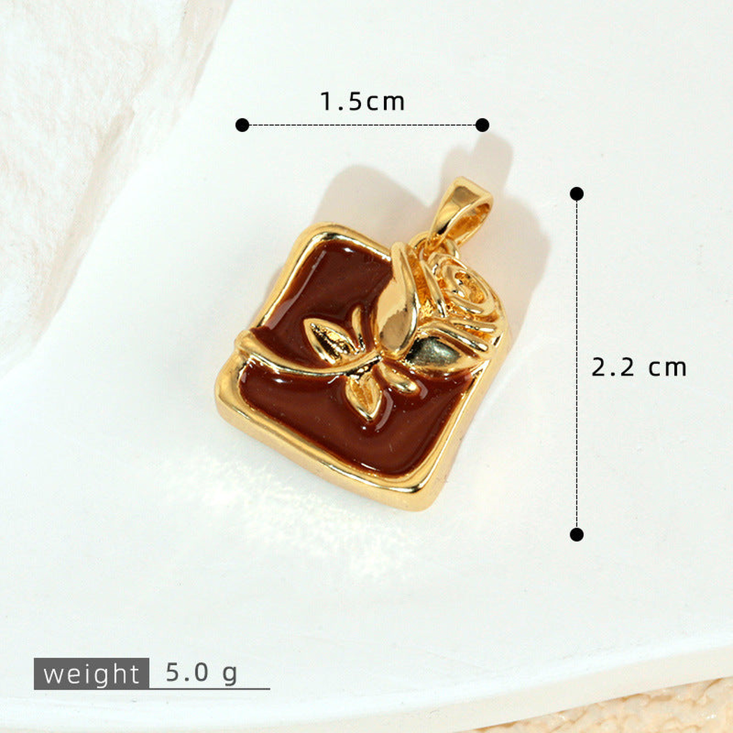 Elvane - Square Rose Pendant Only
