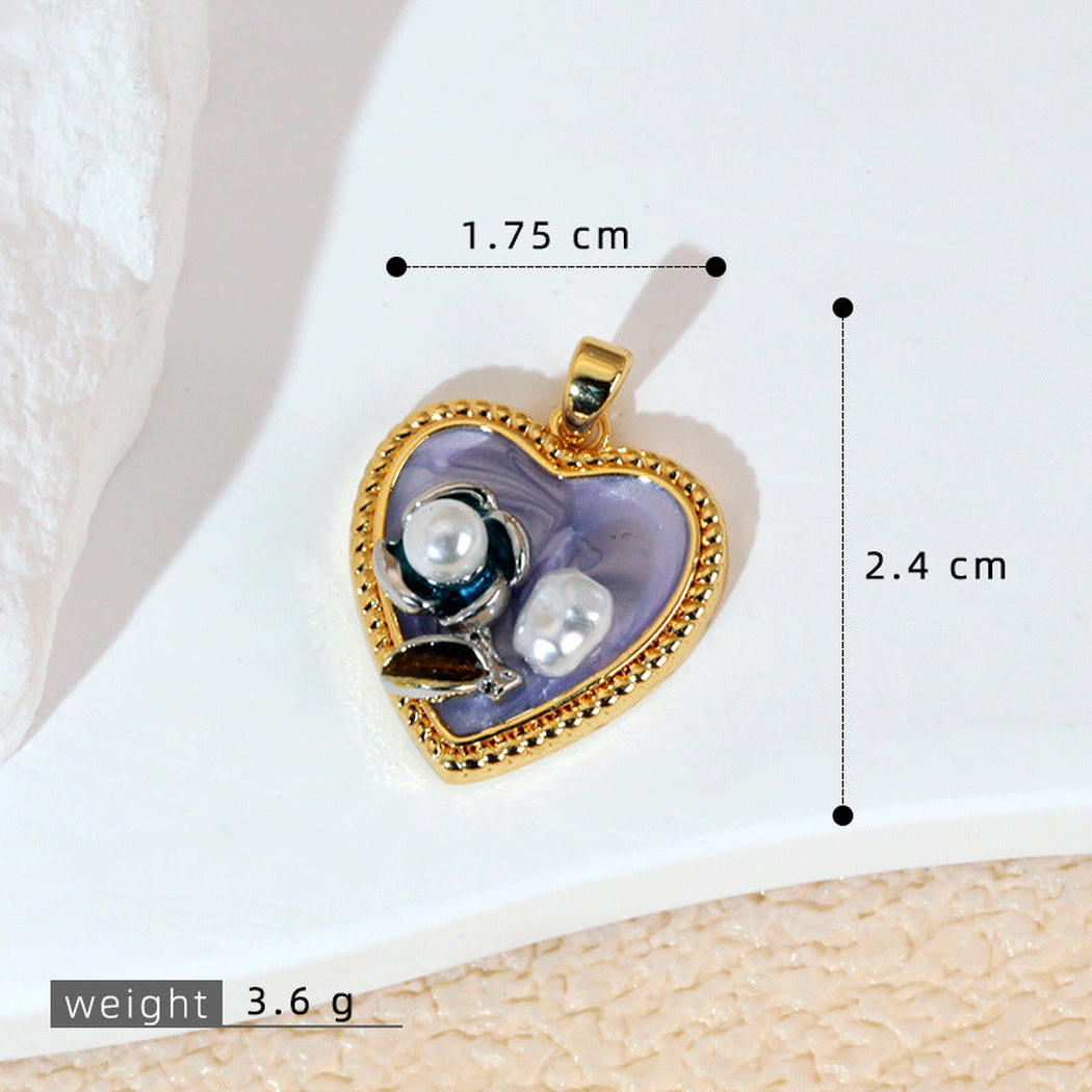 Elvane - Beaded-Accent Floral Medallion Pendant Only