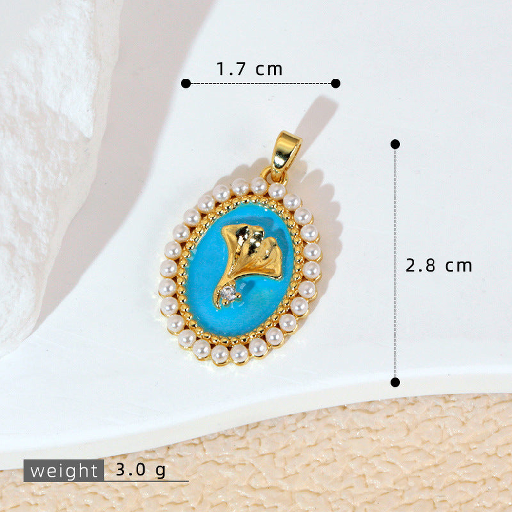 Elvane - Beaded-Accent Floral Medallion Pendant Only