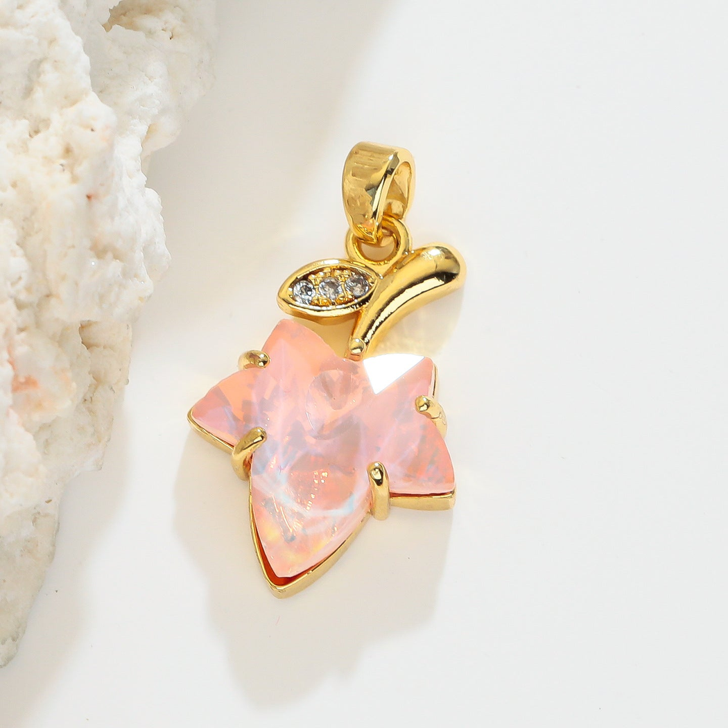 Elvane - Faceted Maple Leaf Pendant Only