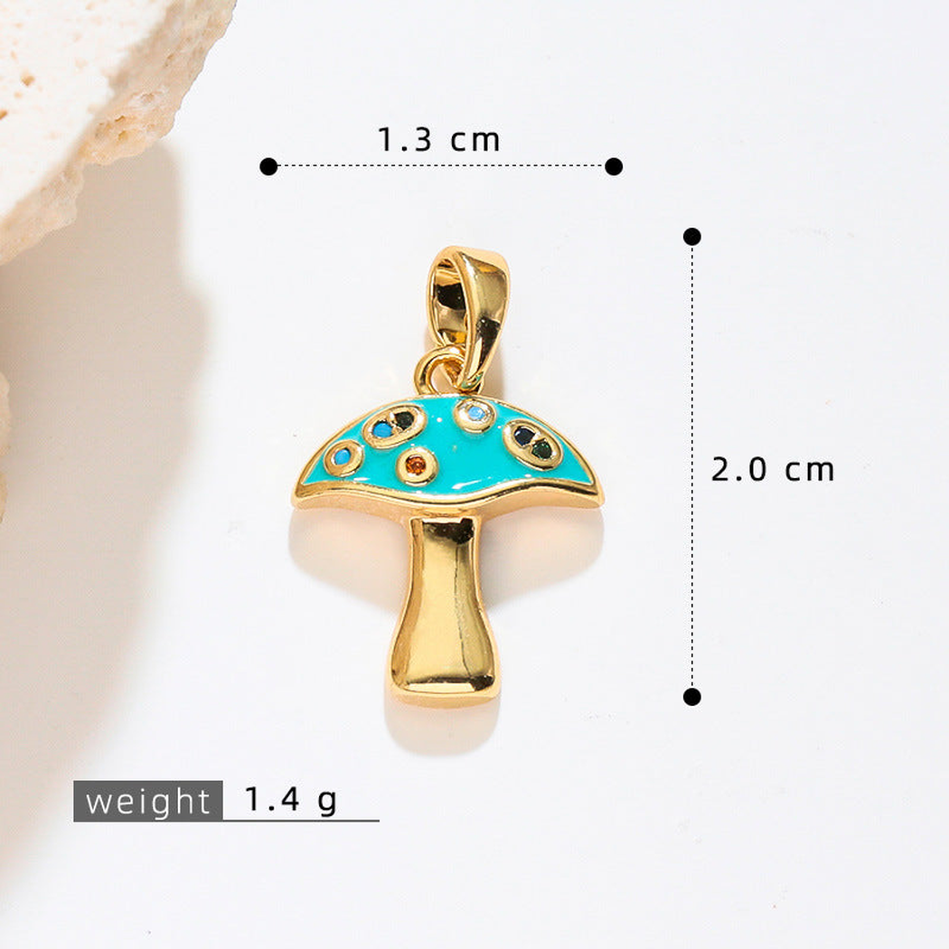 Elvane - Colorful Spotted Mushroom Pendant Only