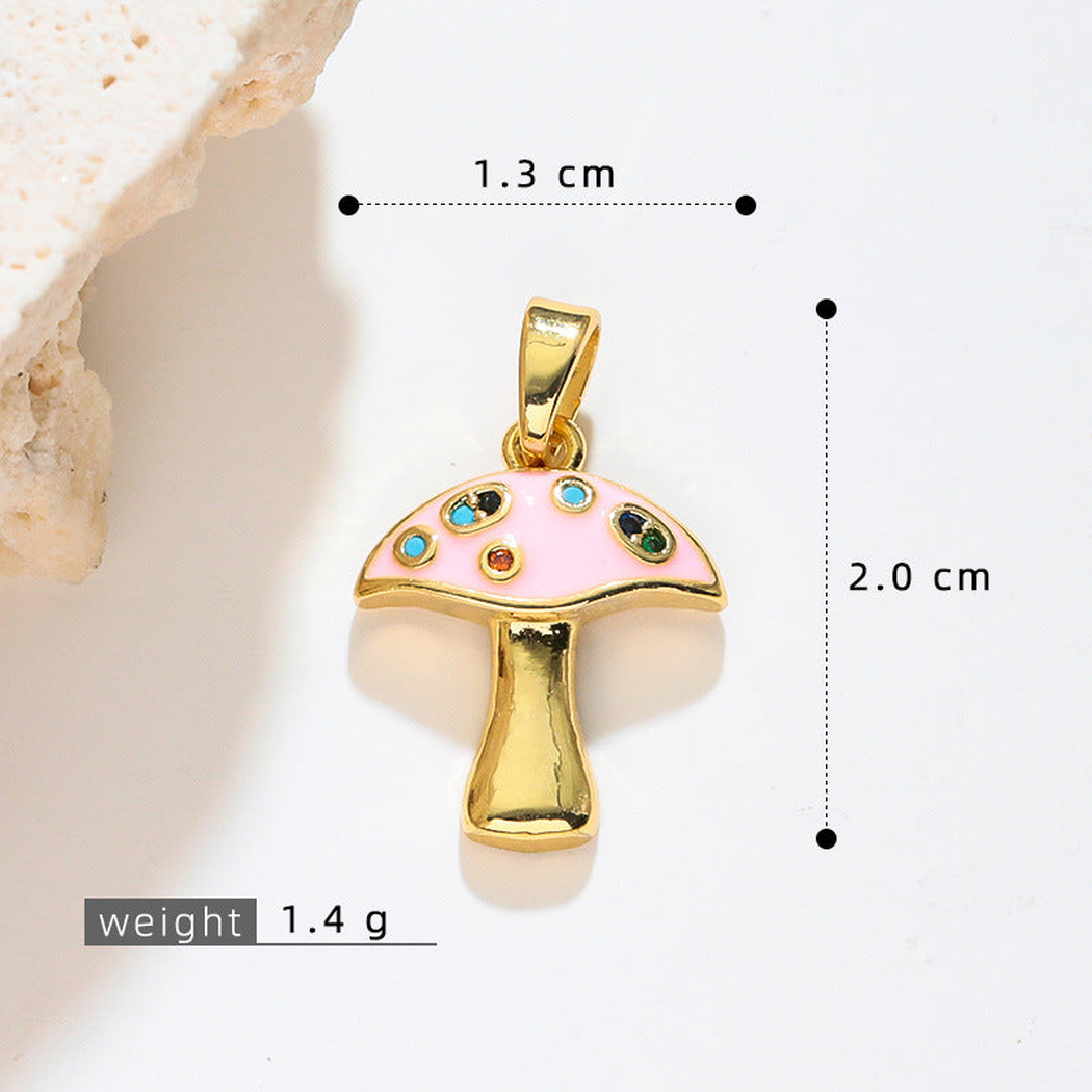 Elvane - Colorful Spotted Mushroom Pendant Only