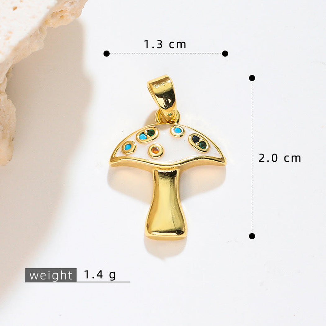 Elvane - Colorful Spotted Mushroom Pendant Only