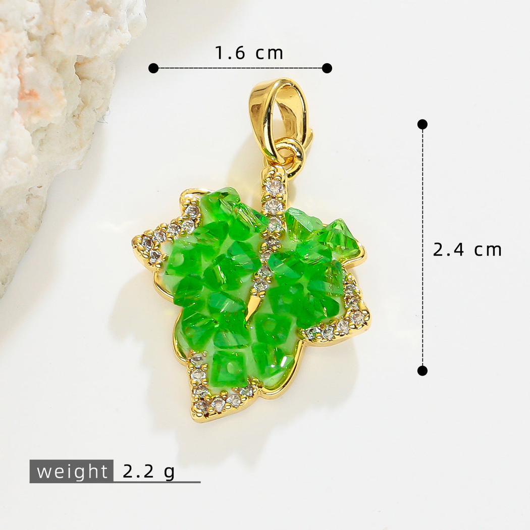Elvane - Textured Maple Leaf Pendant Only
