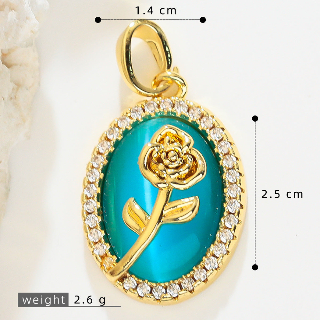 Elvane - Haloed Rose Pendant Only