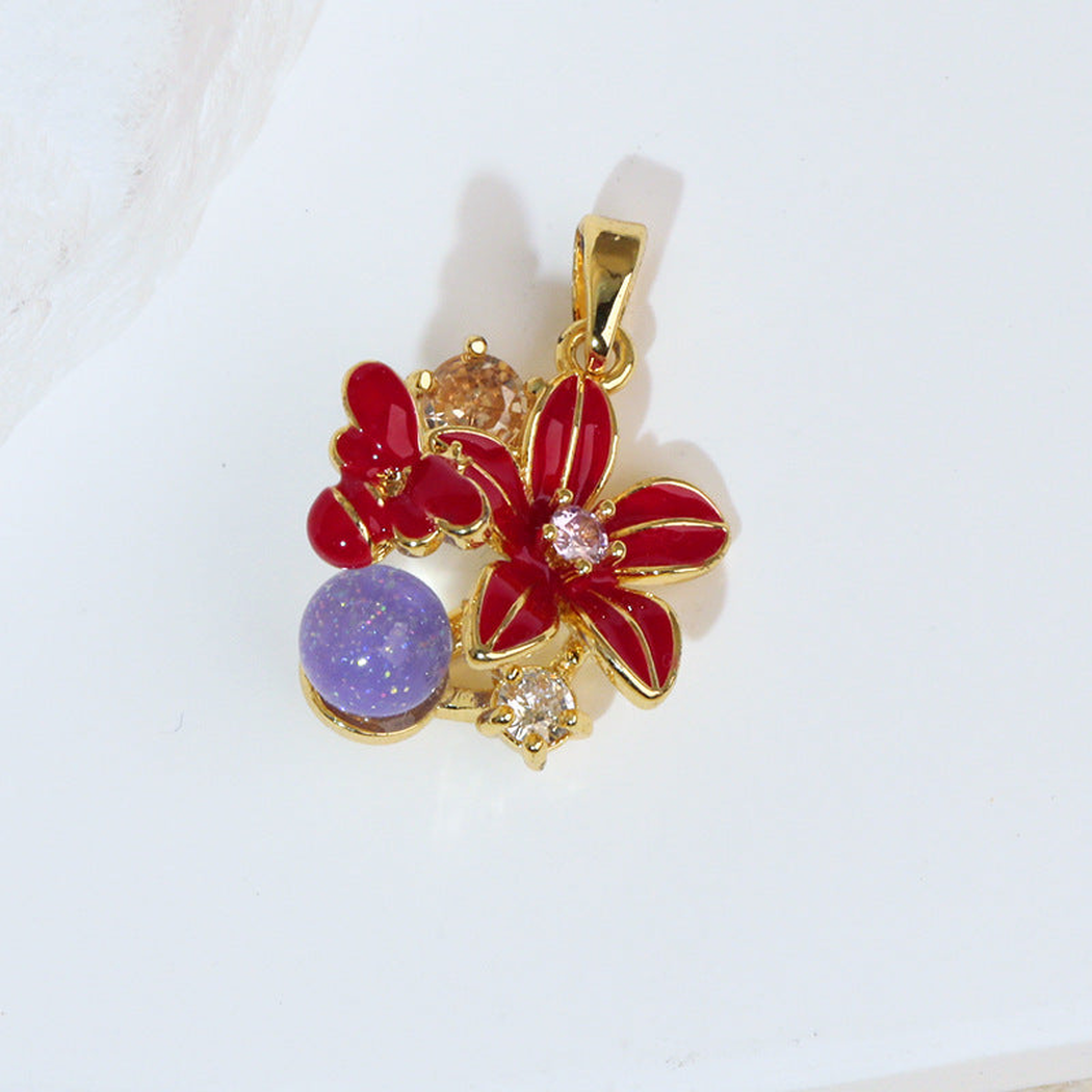 Elvane - Layered Petal Flower Pendant Only