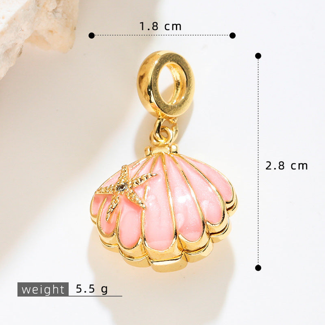 Elvane - Starfish-Accent Seashell Pendant Only