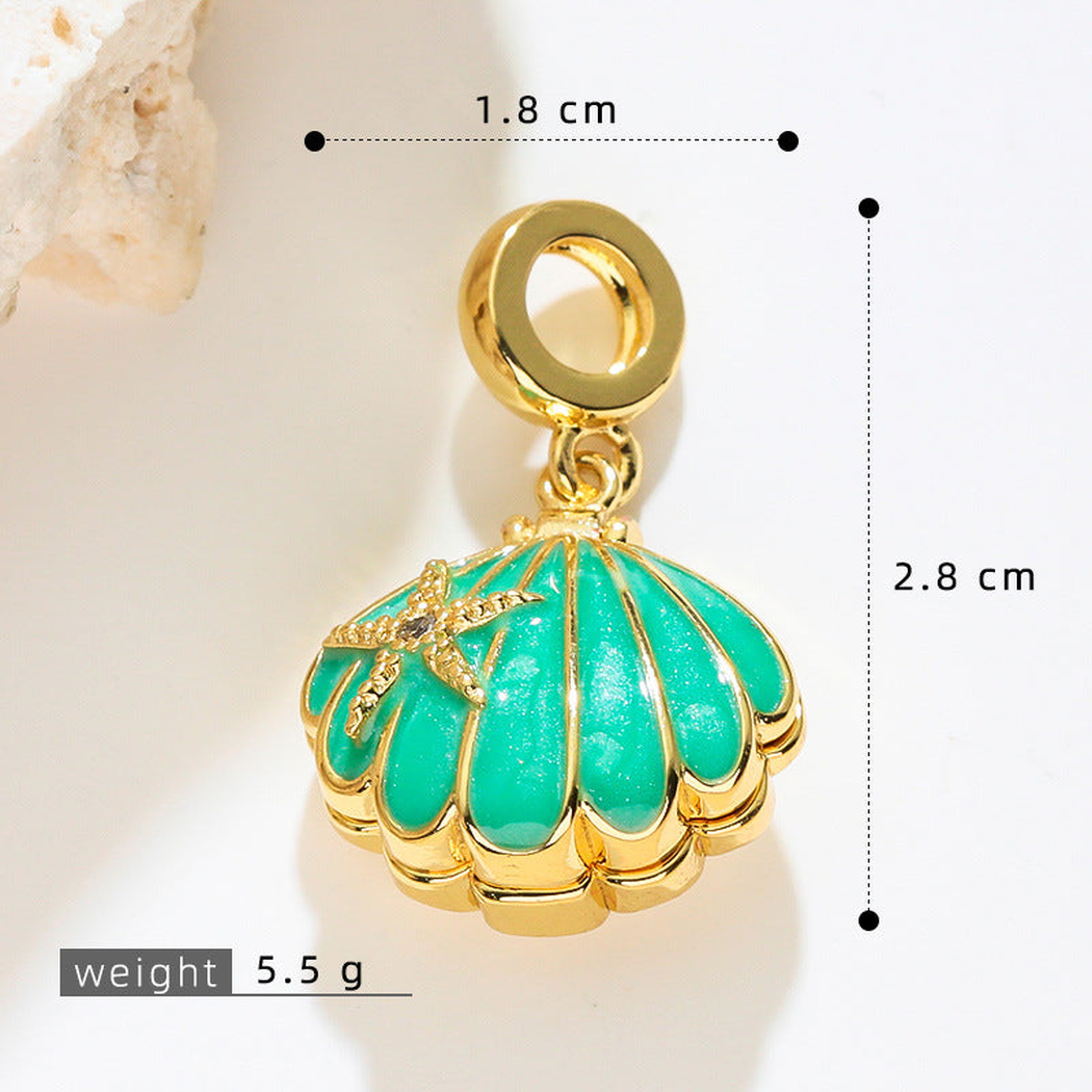 Elvane - Starfish-Accent Seashell Pendant Only