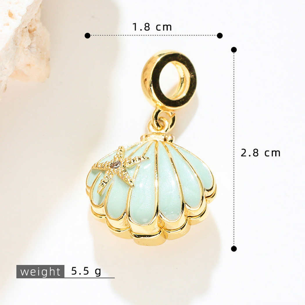Elvane - Starfish-Accent Seashell Pendant Only