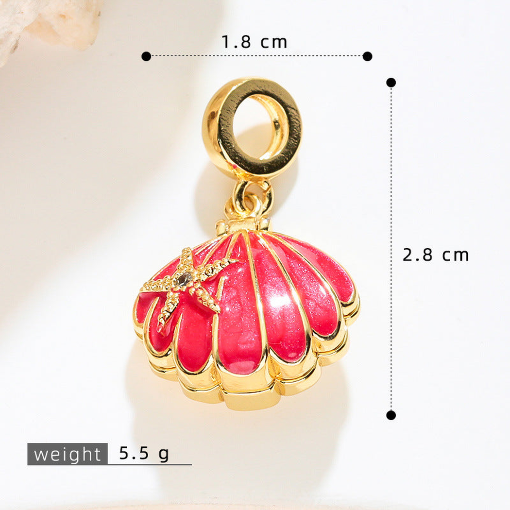 Elvane - Starfish-Accent Seashell Pendant Only