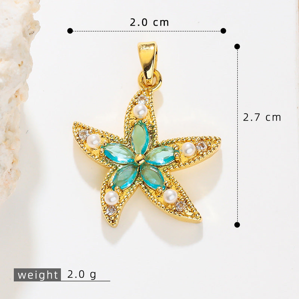 Elvane - Colorful Starfish Pendant Only