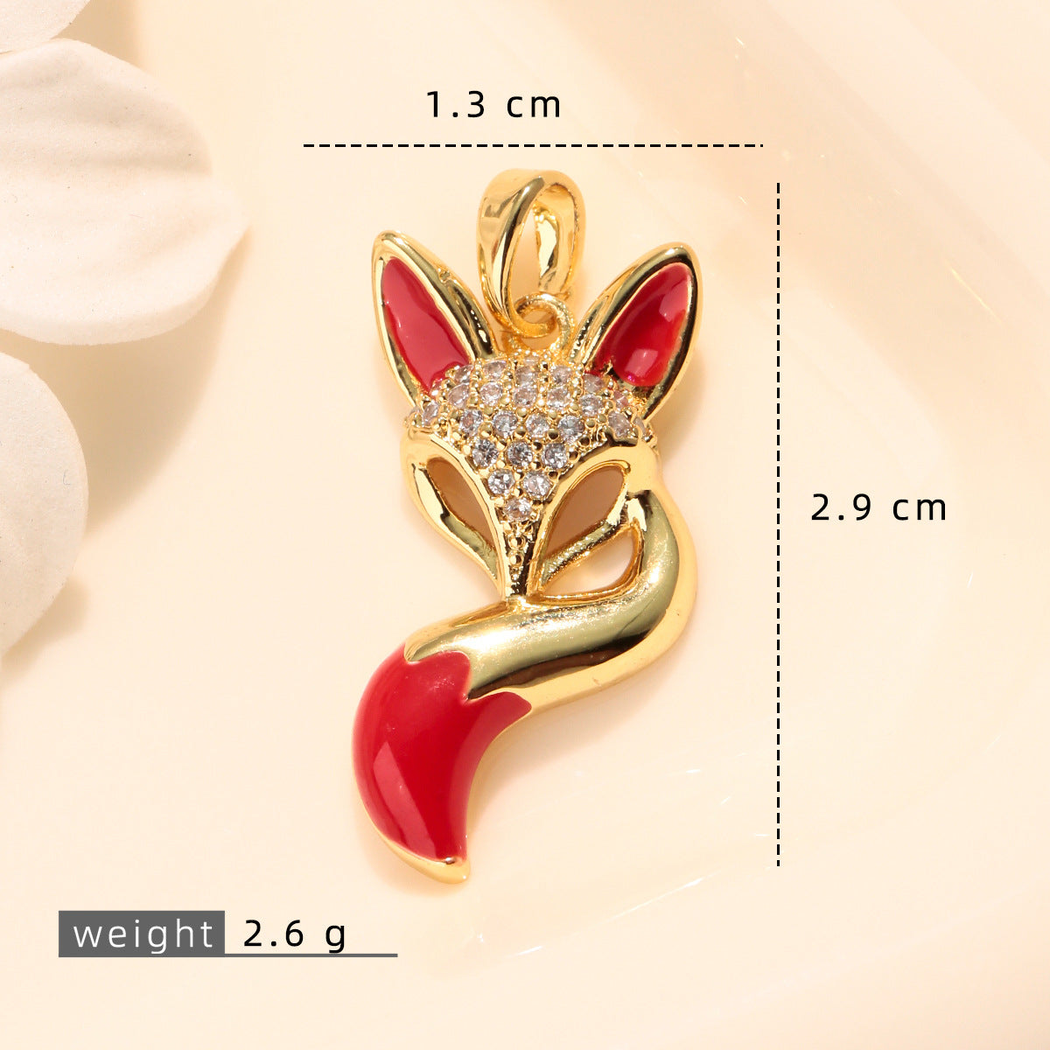 Elvane - Colorful Fox-Shaped Pendant Only