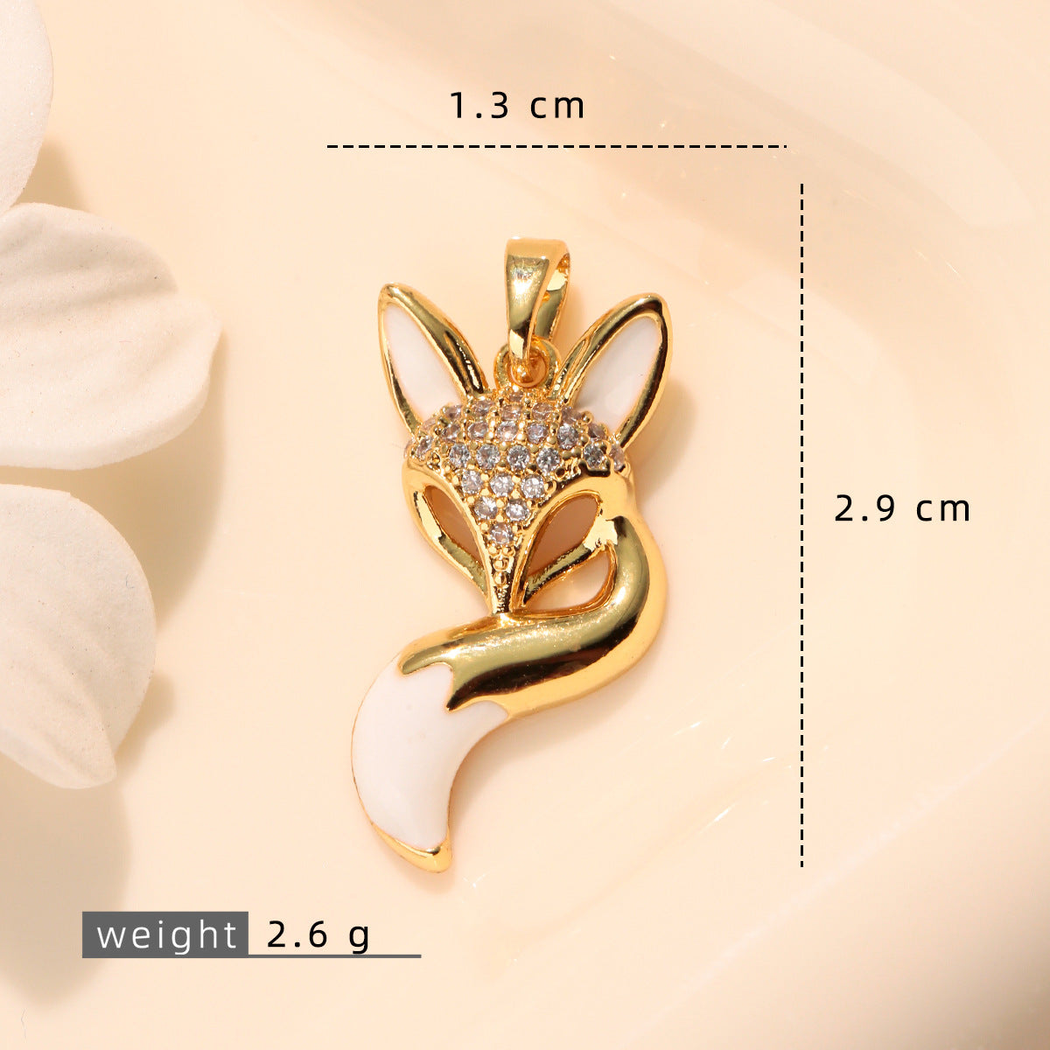Elvane - Colorful Fox-Shaped Pendant Only