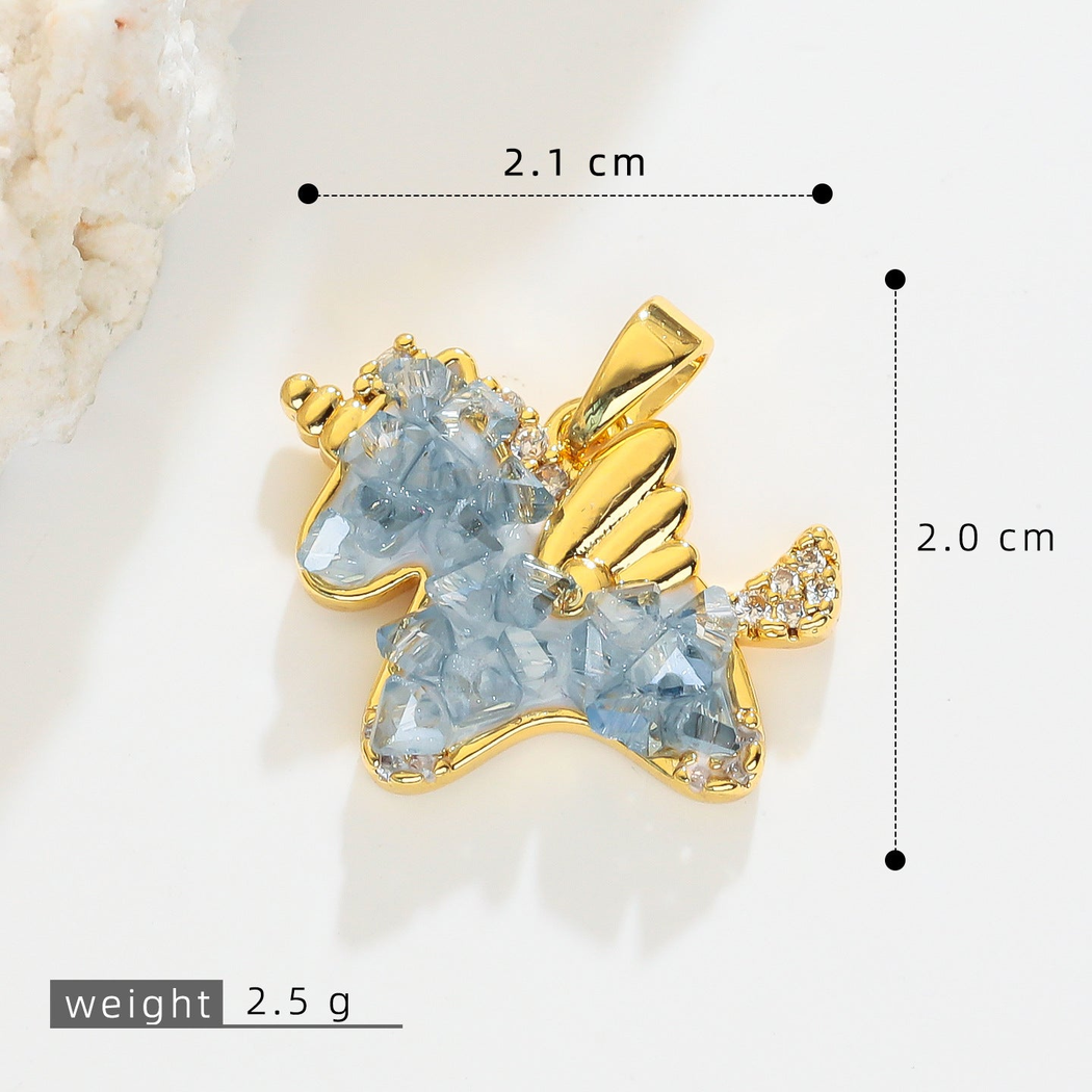 Elvane - Colorful Horse-Shaped Pendant Only