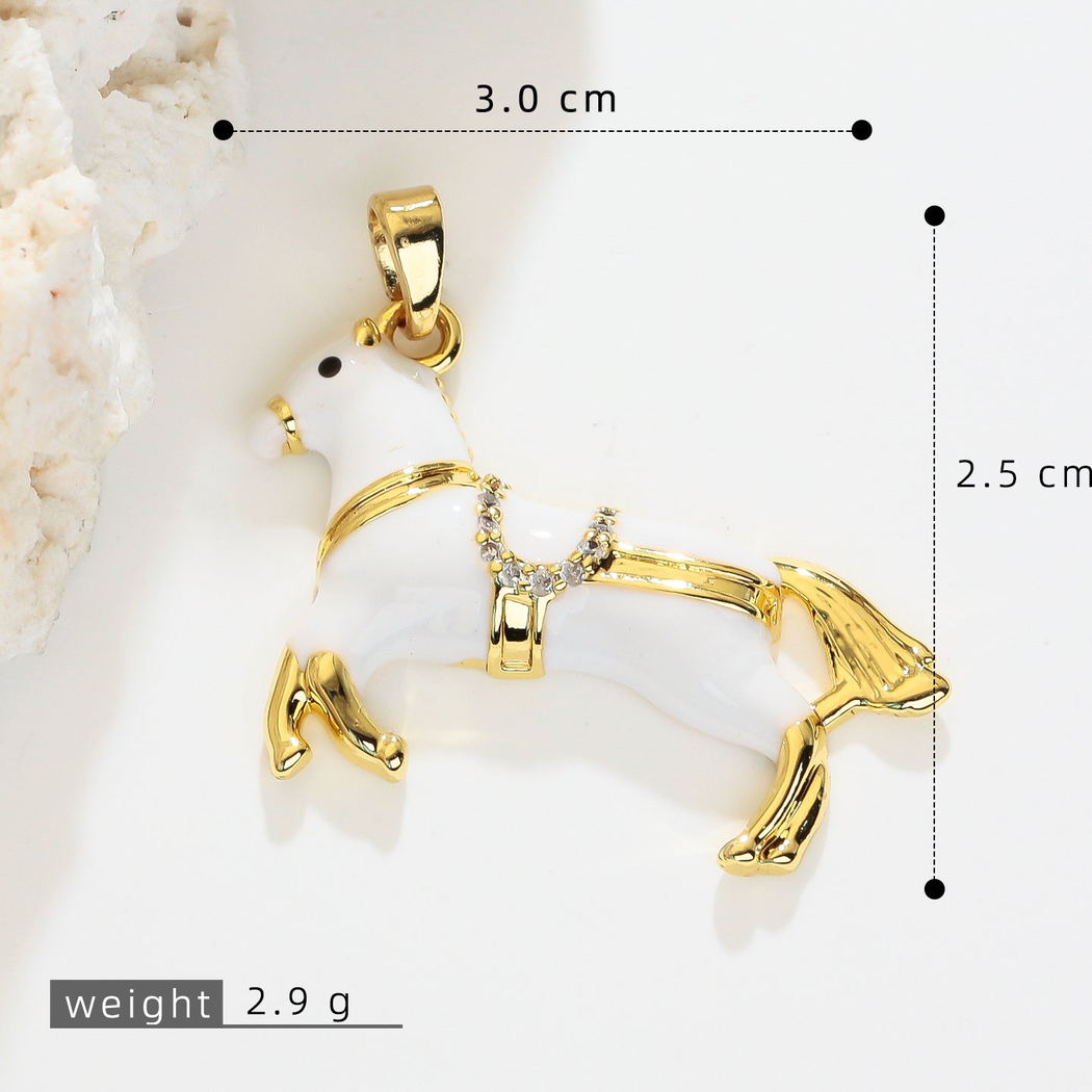 Elvane - Colorful Horse-Shaped Pendant Only