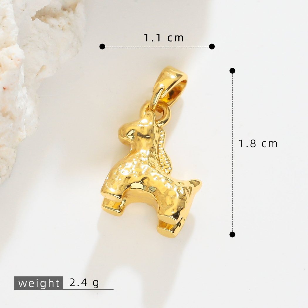 Elvane - Colorful Horse-Shaped Pendant Only