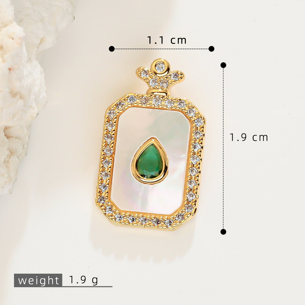 Elvane - Faceted Rectangular Pendant Only