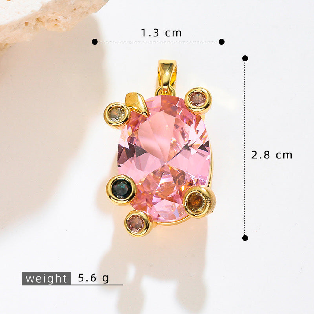 Elvane - Colorful Oval Pendant Only