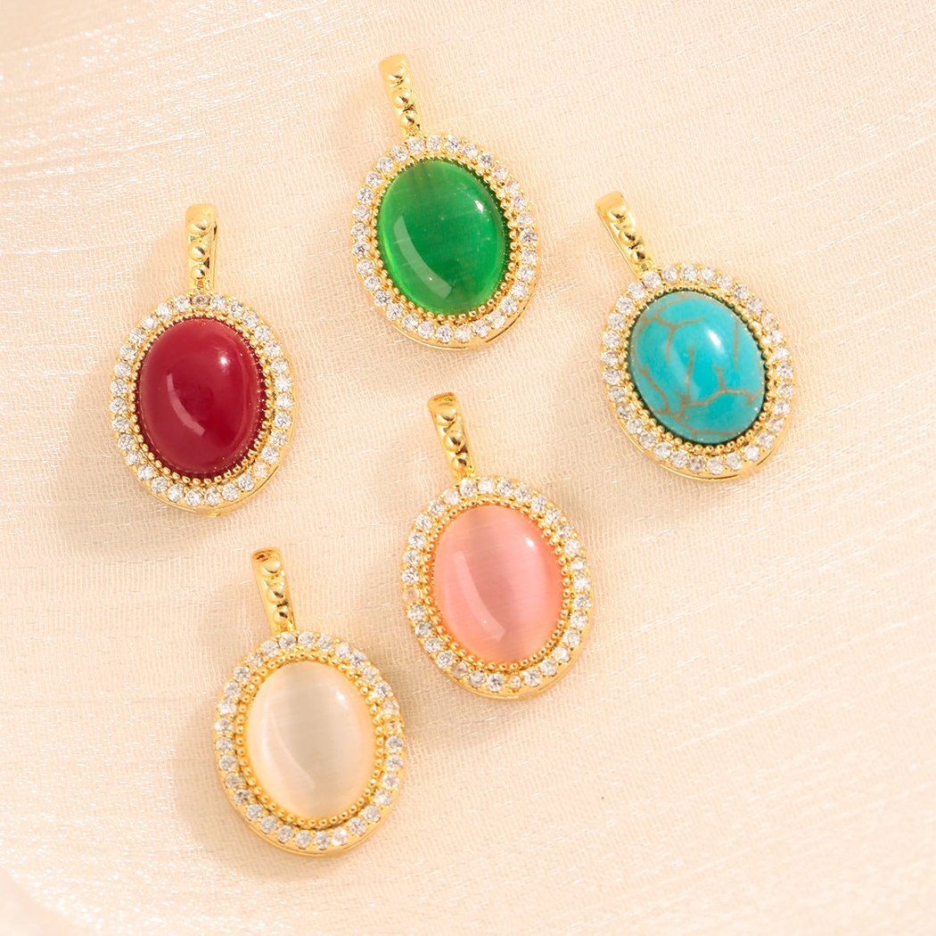 Elvane - Haloed Oval Pendant Only