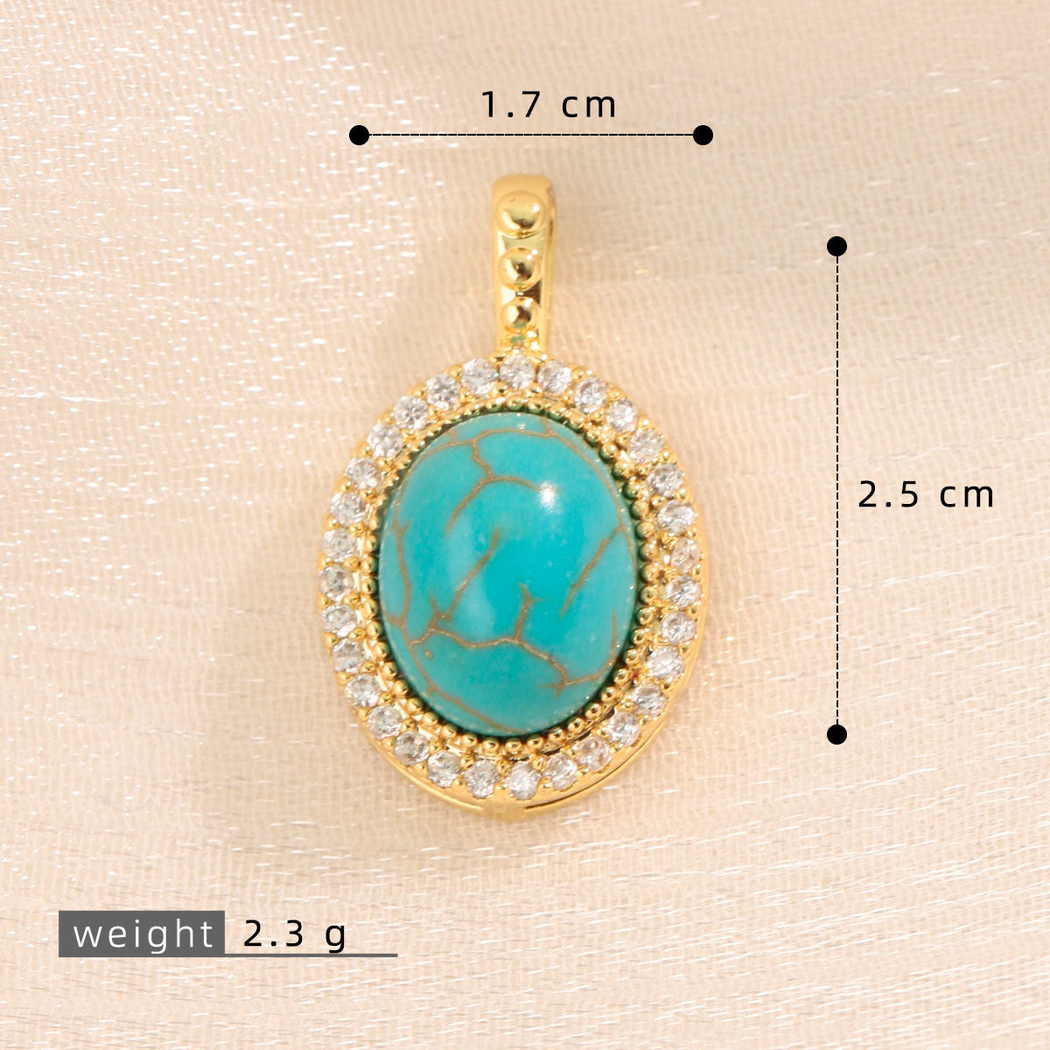 Elvane - Haloed Oval Pendant Only