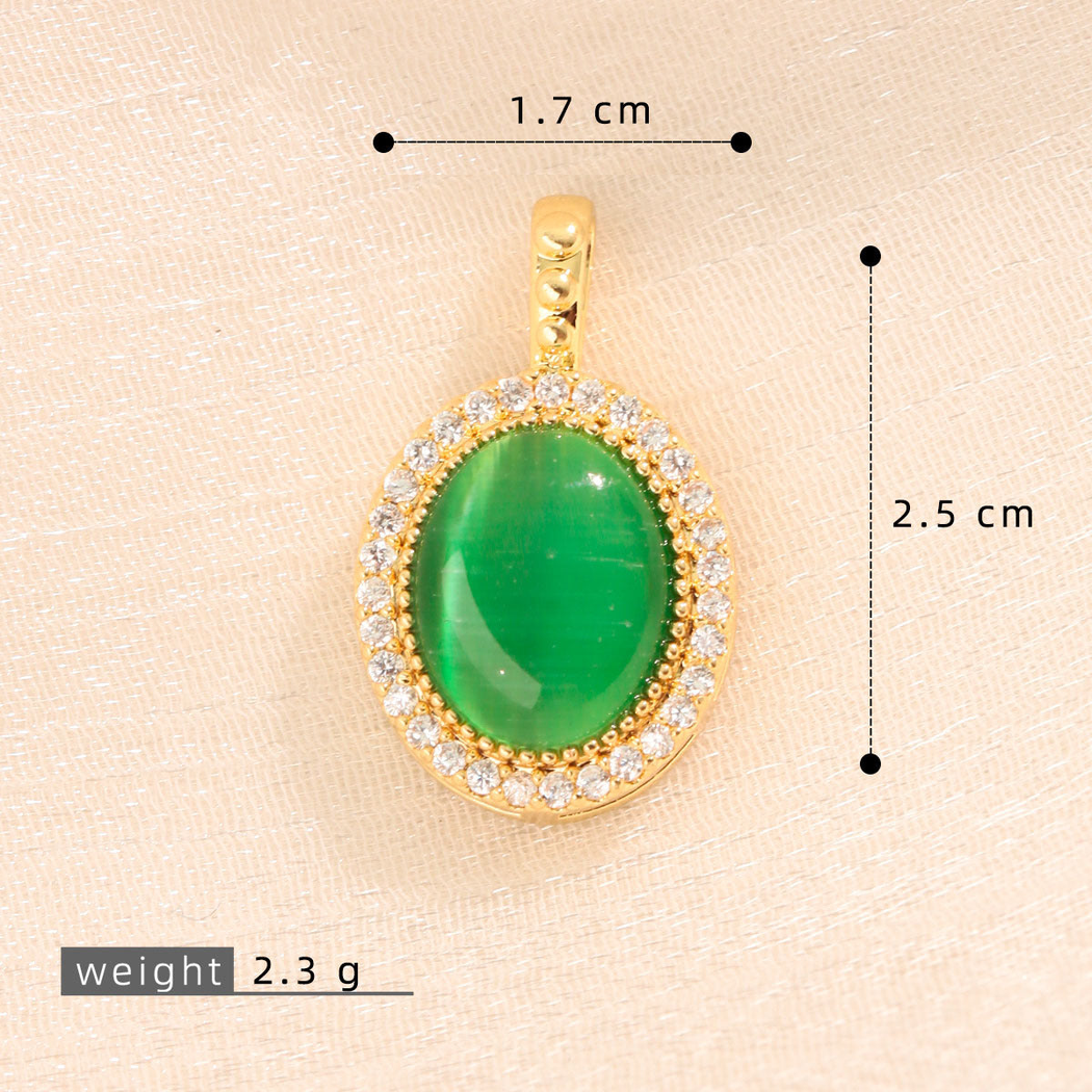 Elvane - Haloed Oval Pendant Only