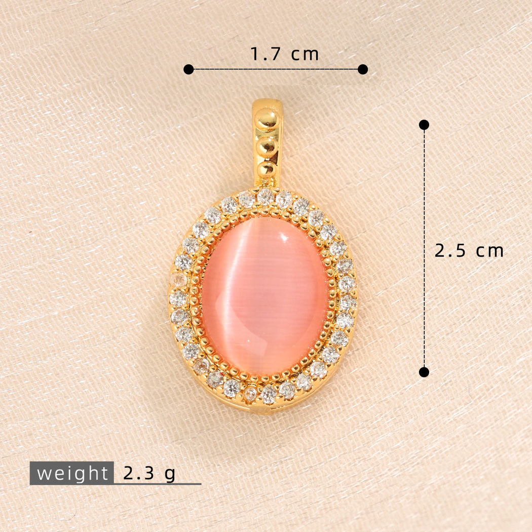 Elvane - Haloed Oval Pendant Only