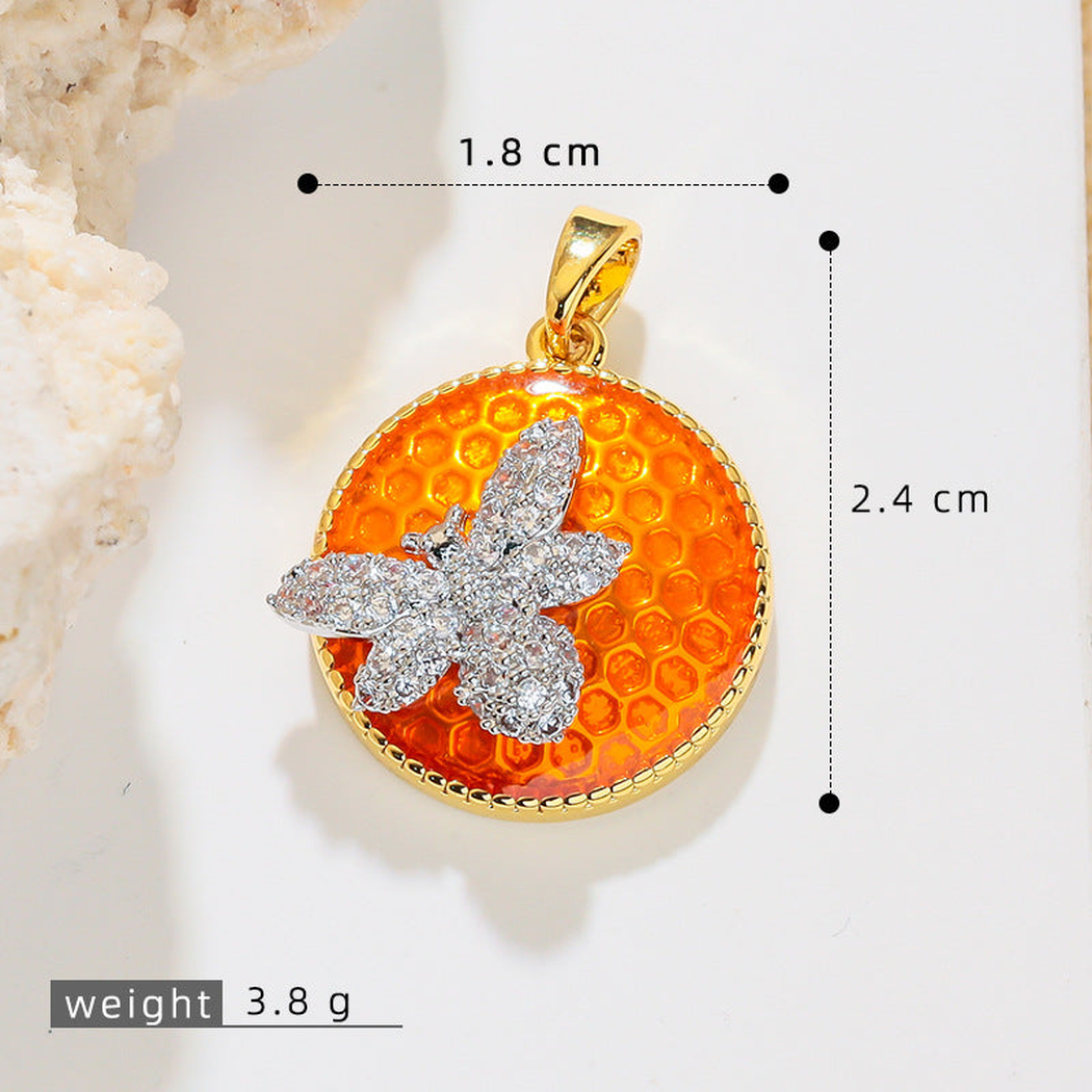 Elvane - Honeycomb Bee Pendant Only