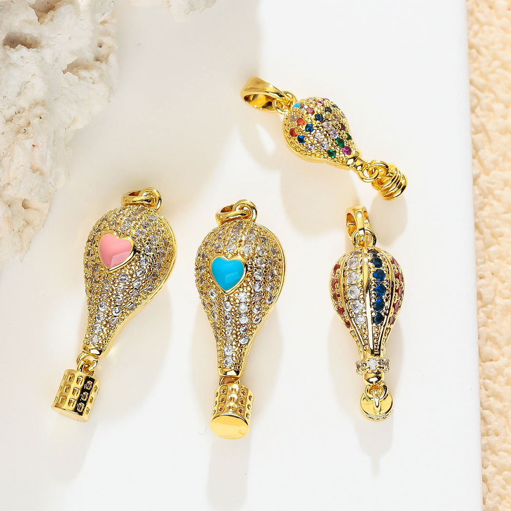 Elvane - Jeweled Hot Air Balloon Pendant Only