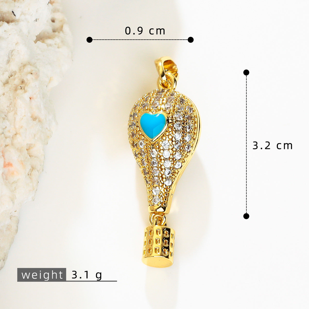 Elvane - Jeweled Hot Air Balloon Pendant Only