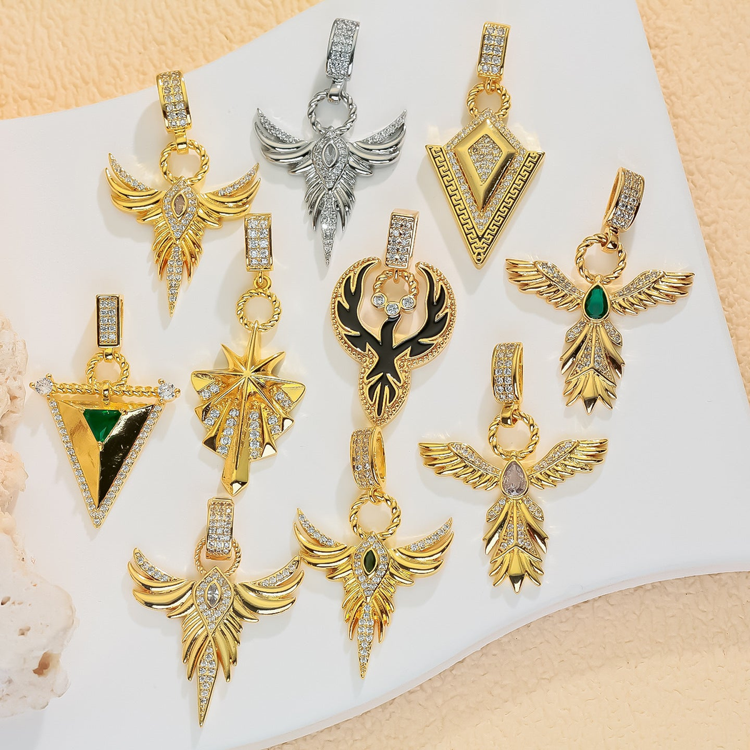 Elvane - Winged Geometric Pendant Only